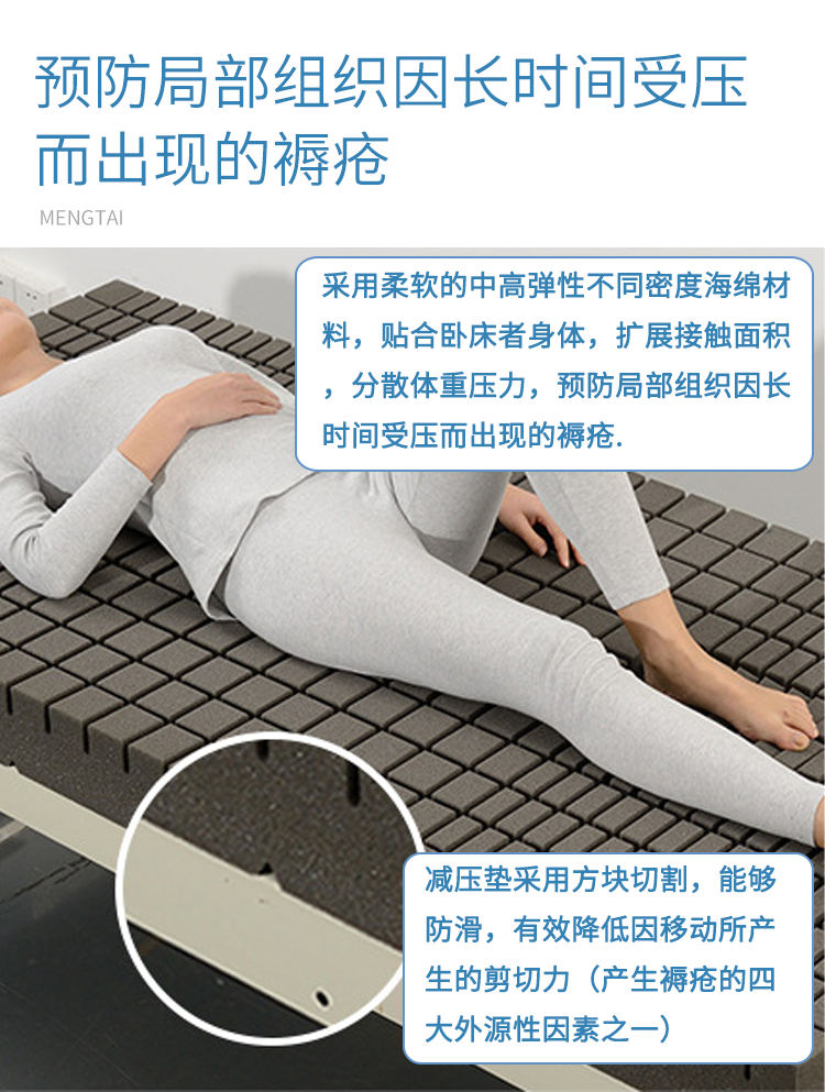 幫助癱瘓者預(yù)防長褥瘡的不用充氣的靜態(tài)防褥瘡床墊
